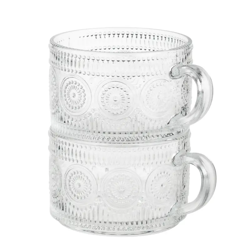 VETTA Набор кружек с узором 2шт., 400мл, стекло