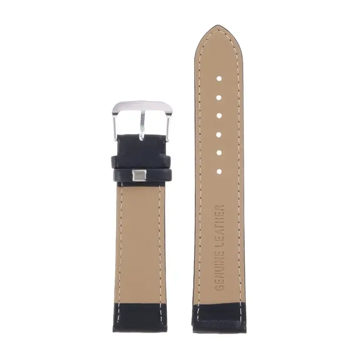 Ремешок для часов &laquo;Соломон&raquo;, 20 мм, натуральная кожа, длина 20 см, чёрный