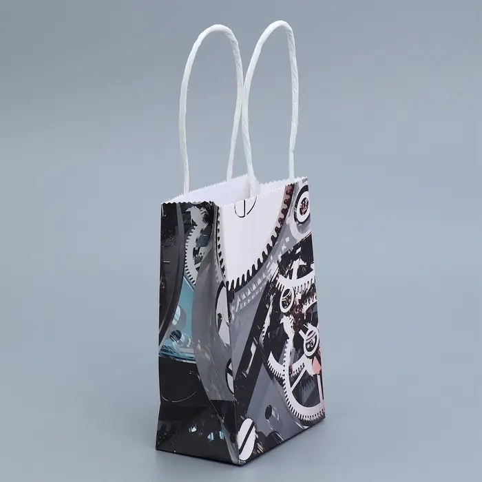 Пакет подарочный крафтовый, упаковка, Present, 15 х 10 х 6 см Пакет подарочный крафтовый, упаковка, Present, 15 х 10 х 6 см