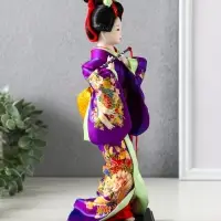 Кукла коллекционная &laquo;Японка в фиолетовом кимоно с флейтой&raquo;, 25&times;9.5&times;9.5 см