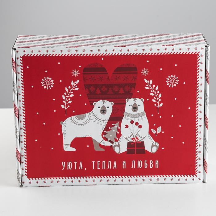 Коробка подарочная новогодняя складная «Новогодняя», 30.7 х 22 х 9.5 см, Новый год Коробка подарочная новогодняя складная «Новогодняя», 30.7 х 22 х 9.5 см, Новый год