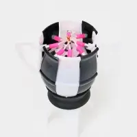 Свеча для торта музыкальная &laquo;Мяч&raquo;, бело-чёрная