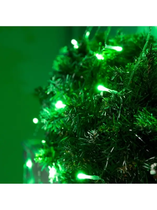Светодиодная фигура &laquo;Ёлка&raquo; 3.5 м, пластик, 9 нитей, 31 В, свечение зелёное