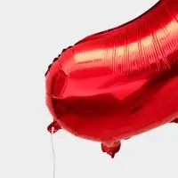 Воздушный шар фольгированный 40" &laquo;Цифра 9&raquo;, красный