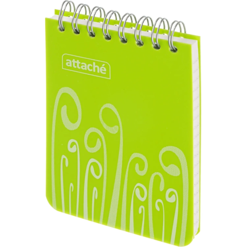 Блокнот А7,пласт обл,80л, ATTACHE FANTASY,салат