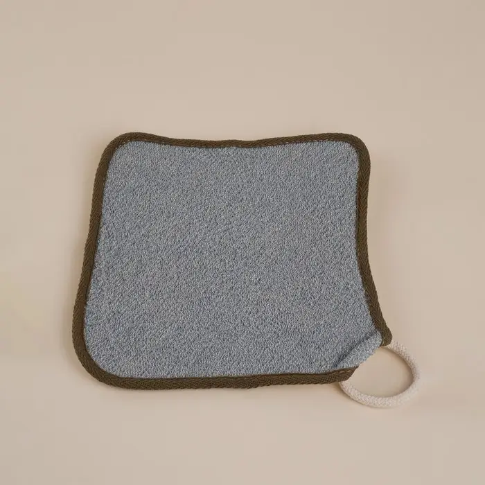 Мочалка массажная SL Home &laquo;Ортика&raquo;, бамбуковое волокно, 21&times;20.5 см, серая