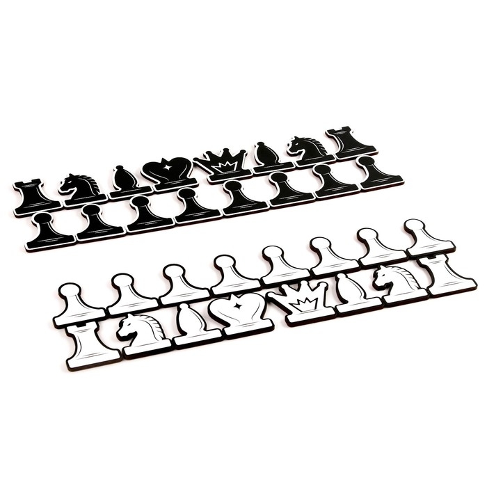 Фигуры для демонстрационных шахмат  Фигуры для демонстрационных шахмат "Время игры", 32 шт, 5 х 4 см