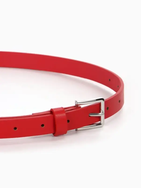 Ремень женский, 1 прокол, пряжка металл, 1.8&times;105 см, красный