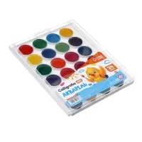 Акварель Calligrata kids, 24 цвета, пластик, европодвес