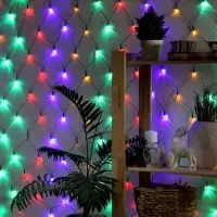 Гирлянда &laquo;Сеть&raquo; 1.6&times;1.6 м, IP20, тёмная нить, 144 LED, 8 режимов, 220 В, свечение мульти