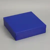 Коробка складная, крышка-дно, синяя, 30 х 30 х 8 см