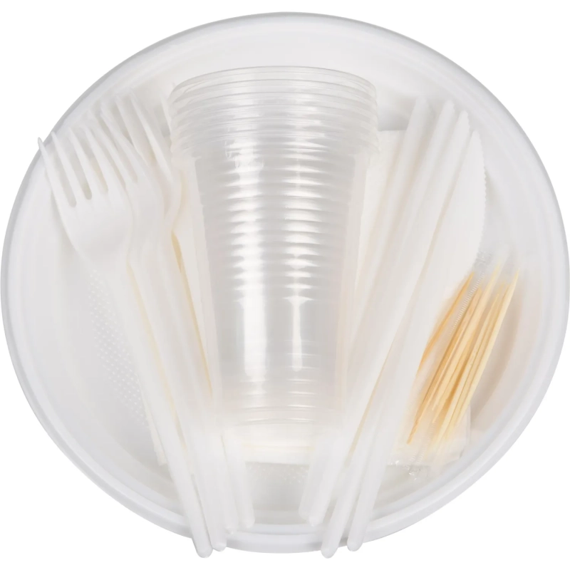 Набор одноразовой посуды №2 КОМУС на 6 персон