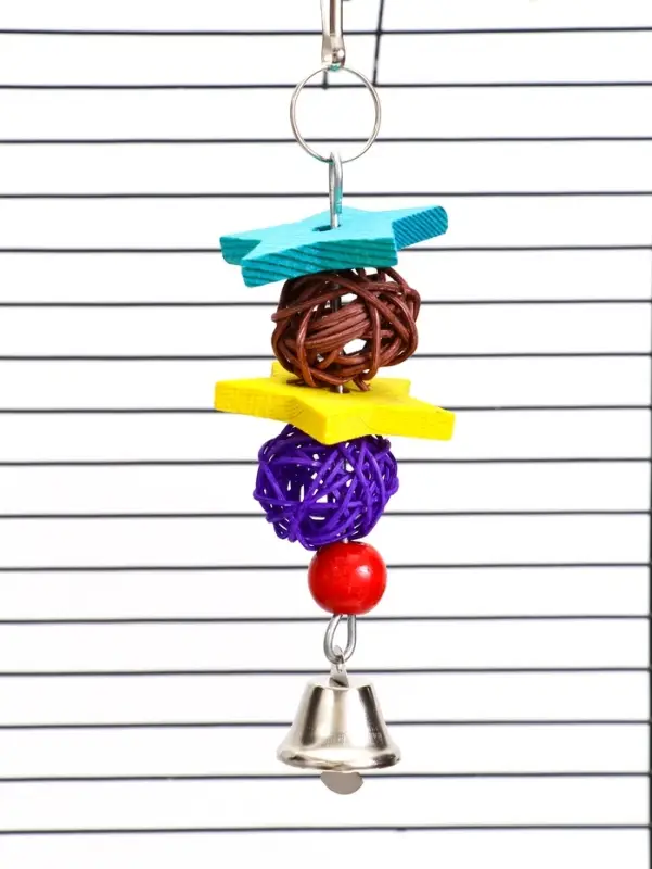 Игрушка для птиц "Лоза-звезда", 16 см, микс цветов