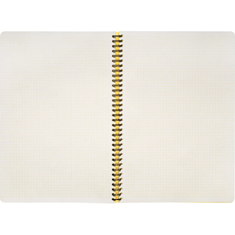 Бизнес-тетрадь А4,96л,кл,спир,пластик,тон.бл. Attache Bright colours Желтый