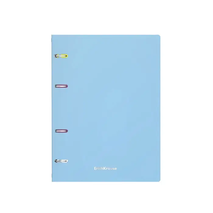 Тетрадь на кольцах ErichKrause. Pastel А5, 80 листов, в клетку, пластиковая обложка, блок офсет, 100% белизна, МИКС