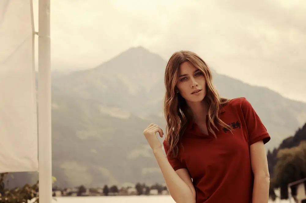 Рубашка поло стретч женская Albatross, темно-синяя, размер L