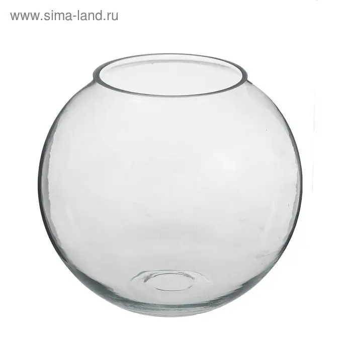 Ваза "Шар" прозрачная (без декора) 18*16см