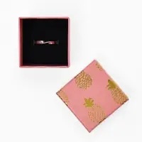 Коробочка подарочная под кольцо, серьги &laquo;Ананасы&raquo;, 5&times;5 см, (размер полезной части 4.5&times;4.5 см), МИКС