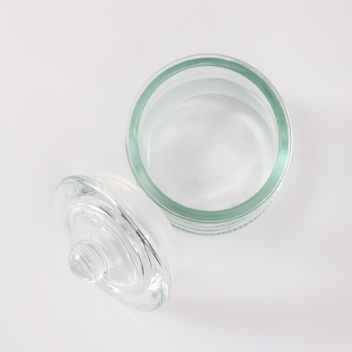 Банка для свечей стекло с крышкой фигурной Банка для свечей стекло с крышкой фигурной "Цилиндр" прозрачная 350 мл 7,9х7,9х15 см