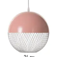 Светильник потолочный BayerLux Lina, 1&times;40 Вт, Е27, светло-розовый, 26&times;26&times;32 см