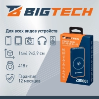Внешний аккумулятор BigTech (BT-PB-20-BL-15) 20000 mAh черный