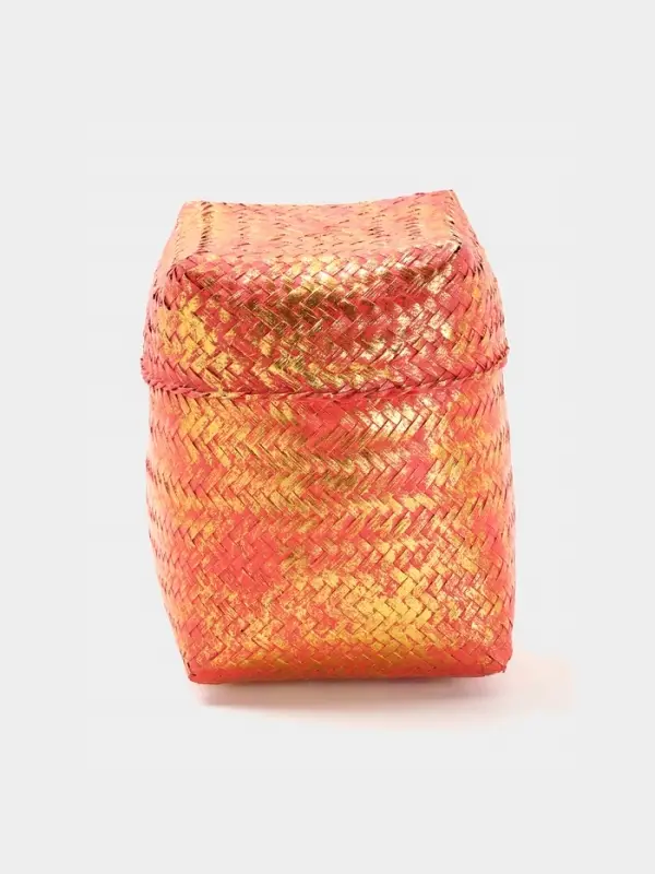 Корзинка плетёная &laquo;Голден&raquo;, 16&times;16&times;23 см, розовая