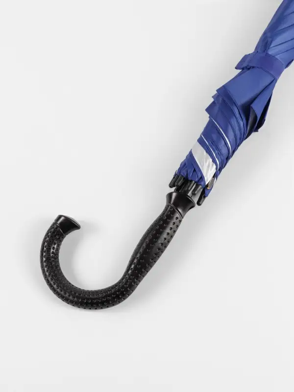 Зонт - трость полуавтоматический, &laquo;Однотонный&raquo;, 8 спиц, R=52/60 см, d=104 см, синий