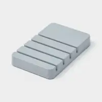 Набор разделочных досок, на подставке, 4 шт., 28.5&times;18.7&times;0.3 см, пластик, серый
