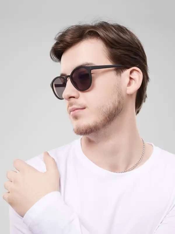 Очки солнцезащитные &laquo;Панто&raquo;, uv 400, линза 5&times;4.5 см, фиолетовые