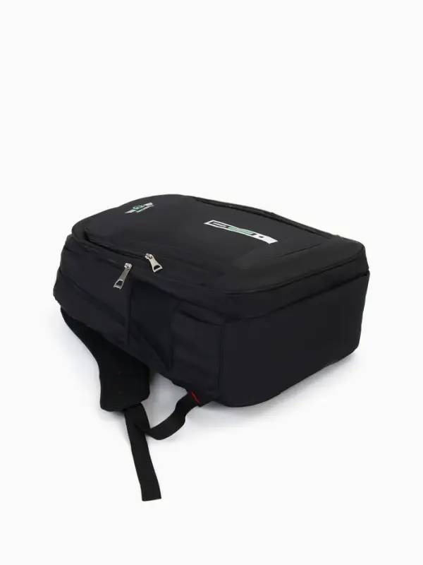 Рюкзак молодёжный, 2 отдела на молнии, 4 кармана, размер 37&times;17&times;54 см, чёрный