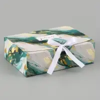 Коробка подарочная самосборная Present, 16.5&times;12&times;5 см, с лентой