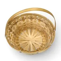 Корзина плетеная 26 х 12 х _ см, ручка складная h=21 см натуральный (к9352418)