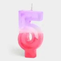 Свеча цифра для торта &laquo;5&raquo;, 8&times;3.75&times;1 см