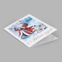 Открытка средняя &laquo;С Новым годом!&raquo;, Дед Мороз, тиснение, 12&times;18 см