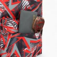 Рюкзак школьный на молнии, с карманами, с принтом, 30&times;13&times;42 см, чёрный