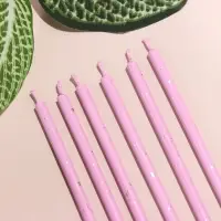 Свечи для торта &laquo;Исполнение желаний&raquo;, 15 см, 6 шт., лавандовый цвет