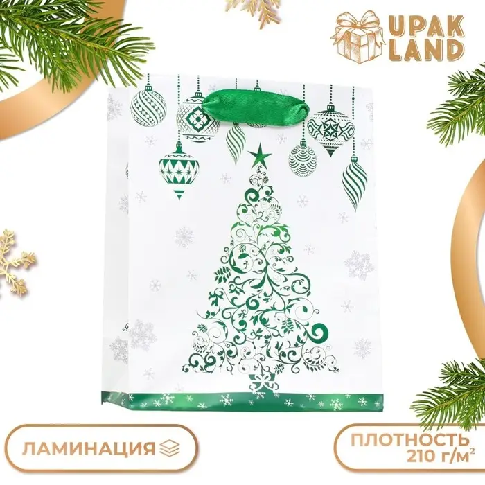 Пакет ламинированный «Новогодняя картина» 11.5×14.5×6 см