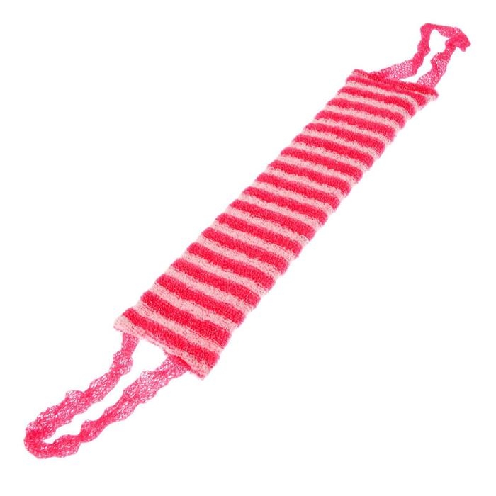 Мочалка-лента для тела Доляна, 43×12 см, жёсткая, узкая, цвет МИКС