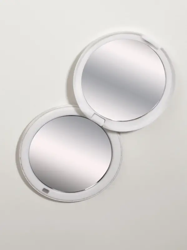 Зеркало складное, d=7.5 см, цвет белый