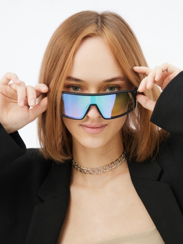 Очки солнцезащитные спортивные, uv 400, ширина 14.1 см, дужка 14.3 см, высота 5.3 см, синие 108078 Очки солнцезащитные спортивные, uv 400, ширина 14.1 см, дужка 14.3 см, высота 5.3 см, синие 108078