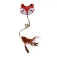 Игрушка для кошек тм VETTA, лисичка с пером, п/э, 25см