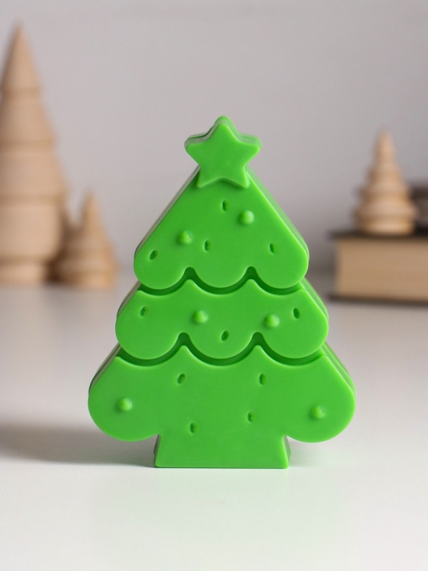 Сувенир пластик свет  Сувенир пластик свет "Ёлочка со звездой" 3хLR1130 8,5х4х10,8 см