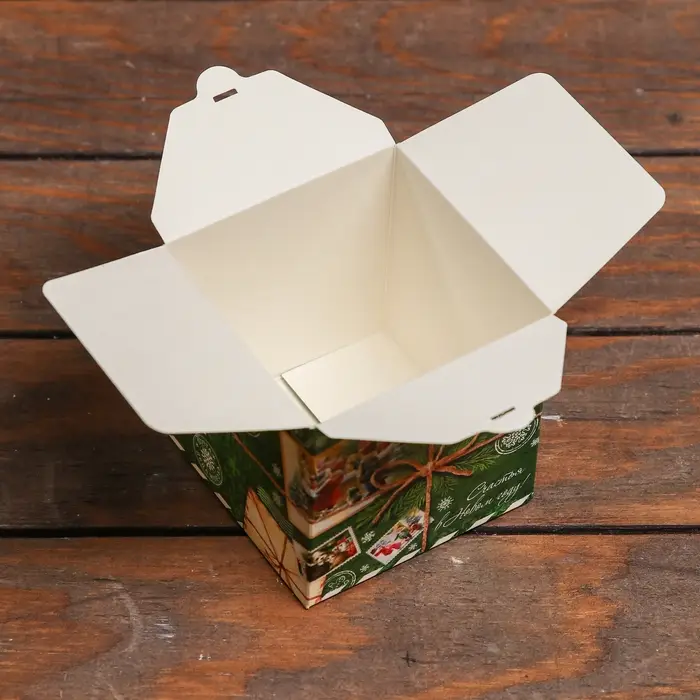 Коробка складная, подарочная новогодняя «Подарок» 10×10×10 см Коробка складная, подарочная новогодняя «Подарок» 10×10×10 см