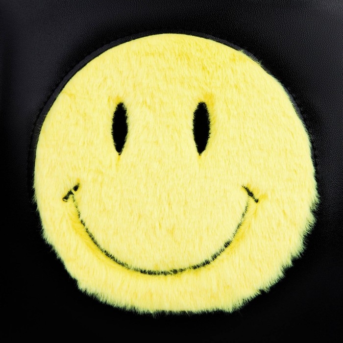 Рюкзак из искусственной кожи «Улыбка», нашивка плюш, 27х23 х 10 см