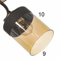 Люстра BayerLux &laquo;Элла&raquo;, 5хЕ27, 40 Вт, чёрная, 70&times;70&times;27 см