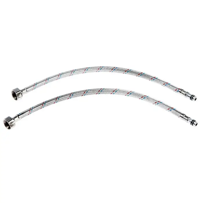 Смеситель для кухни ZEIN Z2103, двухвентильный, силиконовый излив, белый/хром