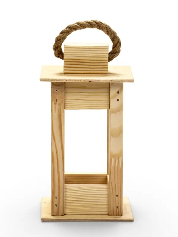 Фонарь декоративный, 9&times;9&times;18 см, деревянный, цвет натуральный