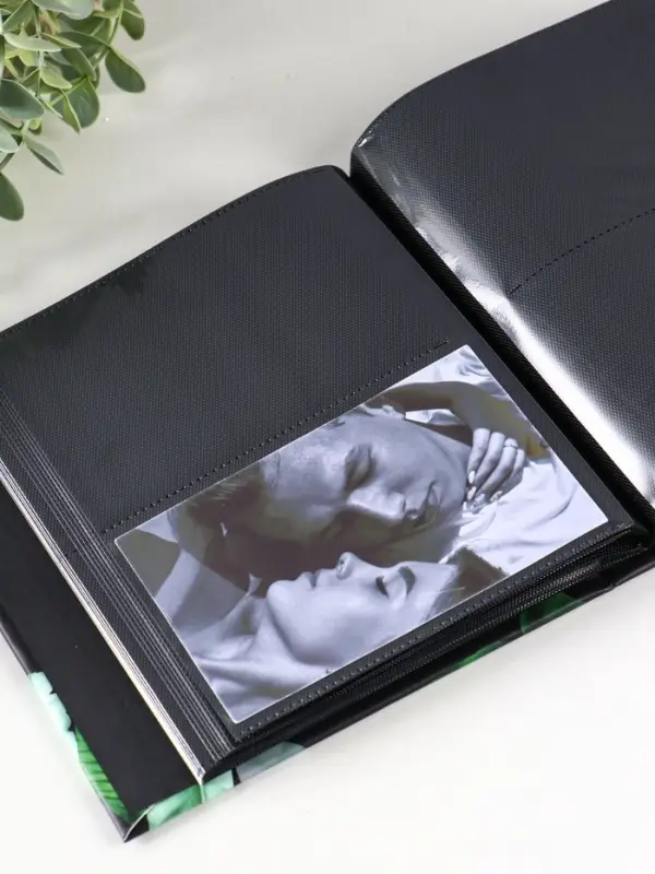 Фотоальбом "Флора" 304ф 10X15см, ПП карм., 2ф на стр, черные страницы