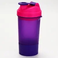 Шейкер спортивный для коктейлей и протеина, с чашей, 500 мл