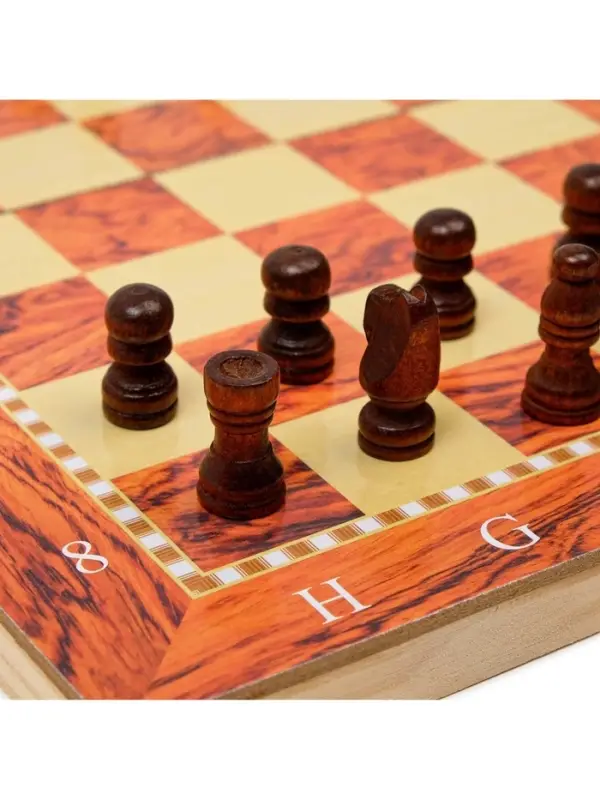 Настольная игра 3 в 1, набор: шахматы, шашки, нарды, 34&times;34 см